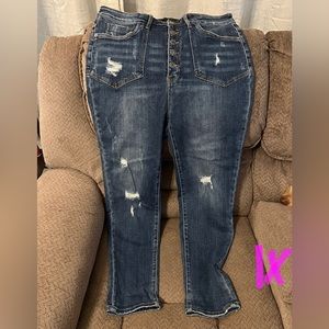 Risen button fly jeans Sz 1x (14w/16w)